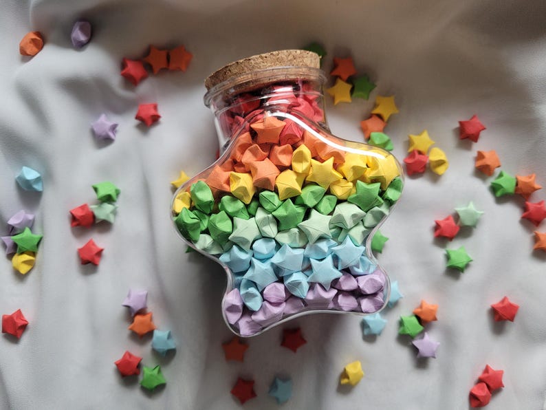 Origami Lucky Star Jar - Etsy