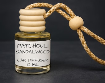 Patchouli Sandalwood Hanging Car Diffuser, Car Freshie
