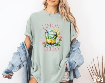 Limoncello Comfort Colors Tee: Retro Italian Lemon Graphic