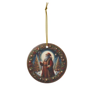 Zauberhafte Weihnachtsmann-Keramikverzierung - ein zeitloser Feiertags-Schatz