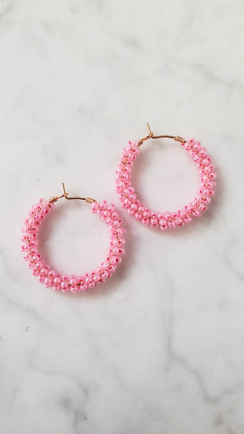 Pink Confetti Earrings image 1