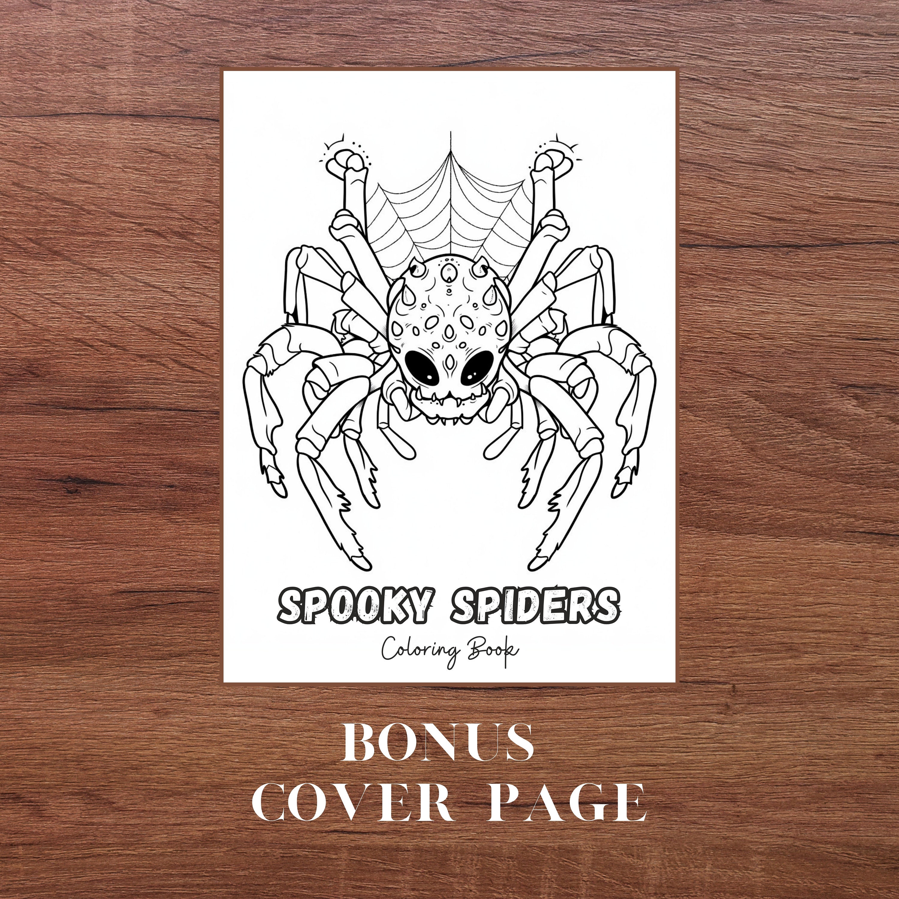 150 Spooky Spider Coloring Pages Creepy Spider Coloring - Etsy