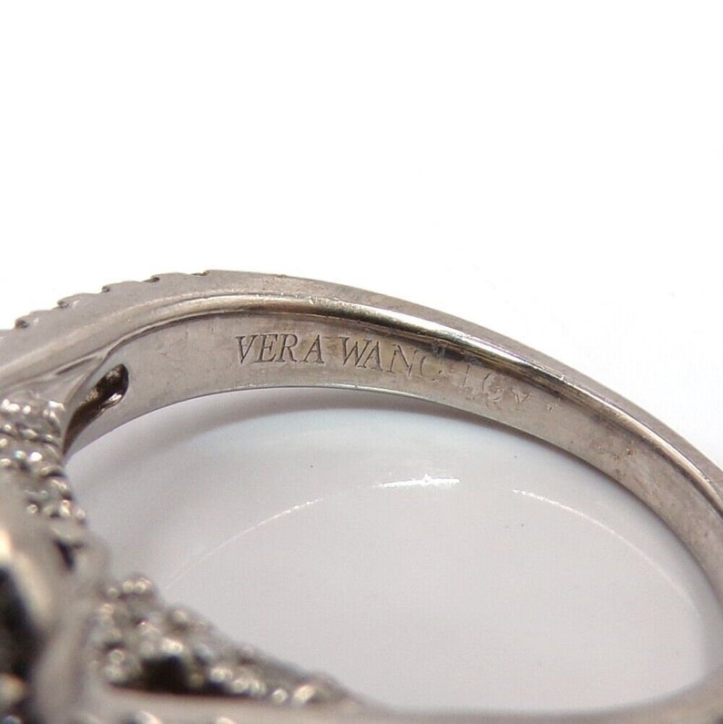 Vera Wang 1.40ctw Princess Diamond Dbl Halo Engagement 14K - Etsy