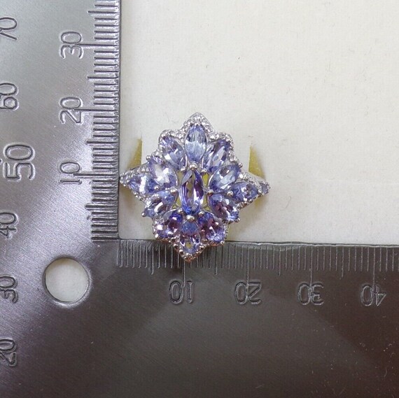 Sterling Silver Natural Purple Tanzanite Star Flo… - image 4