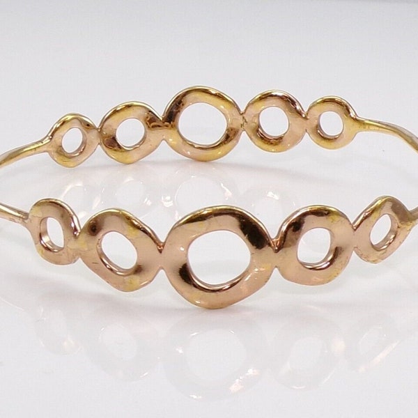 Ippolita Rose Multi Circle Yellow Gold Sterling Silver Bangle Bracelet LMK2