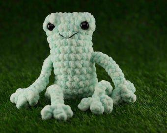 Häkeln Frösche, langbeinige Frosch, Häkeln Spielzeug, Amigurumi, Spielzeug, Kuscheltier, Baby-Dusche-Geschenk, Urlaub Geschenk, handgemacht, Frosch Plushie, Kunsthandwerk