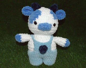 Häkeln Kuh, Blaubeere Kuh, Häkeln Spielzeug, Handgemacht, Amigurumi, Stofftier, Baby-Dusche-Geschenke, Weihnachtsgeschenke, Kunsthandwerk, Kuh Plüsch, Geburtstag