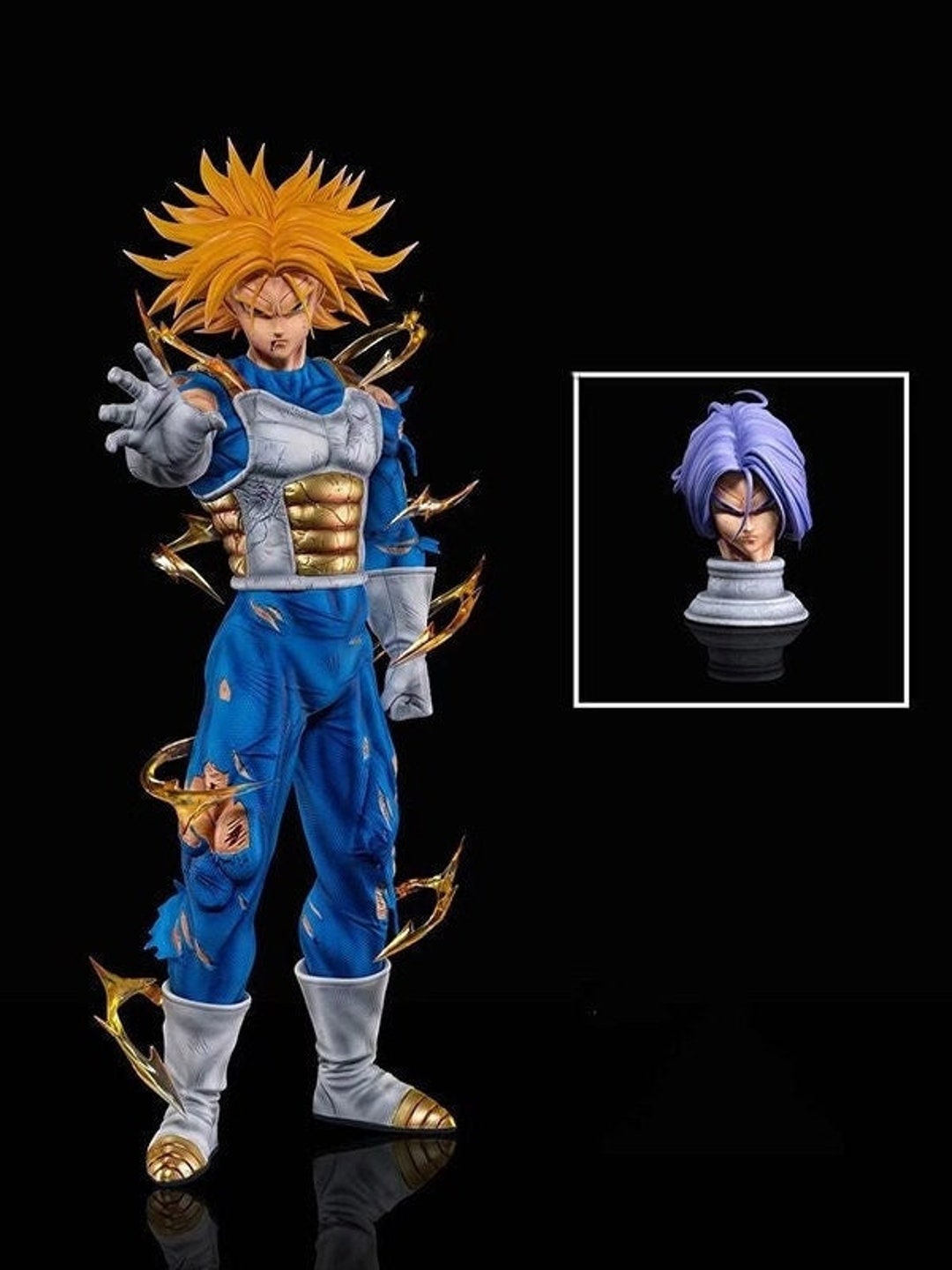 Trunks Saiyan Armor Statue ssj & Base Etsy