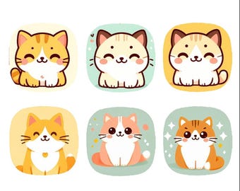 Medtronic Simplera sensor stickers - Cats (set of 6)