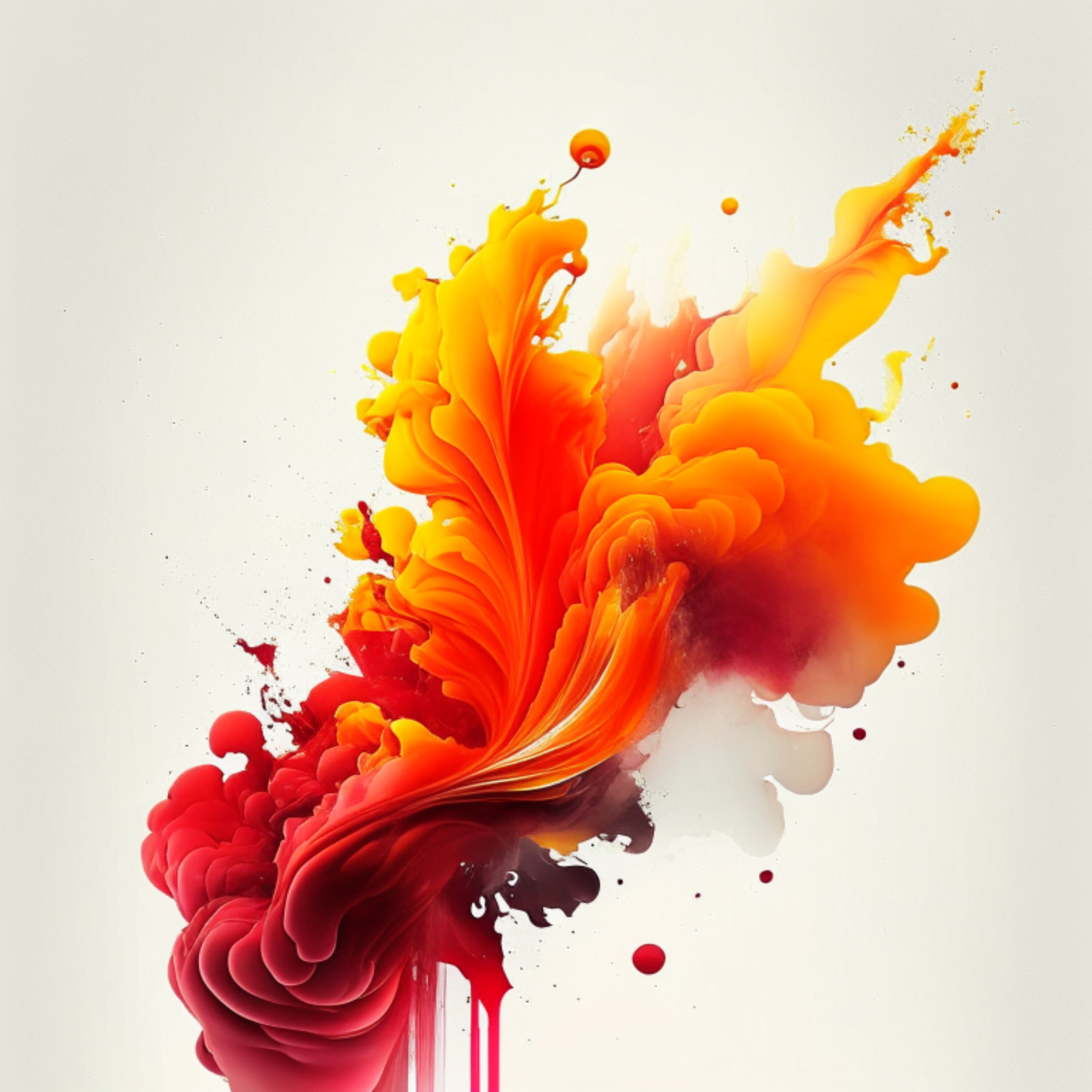 Orange, Red, Yellow Watercolor Splash | 300dpi High Resolution | PNG ...
