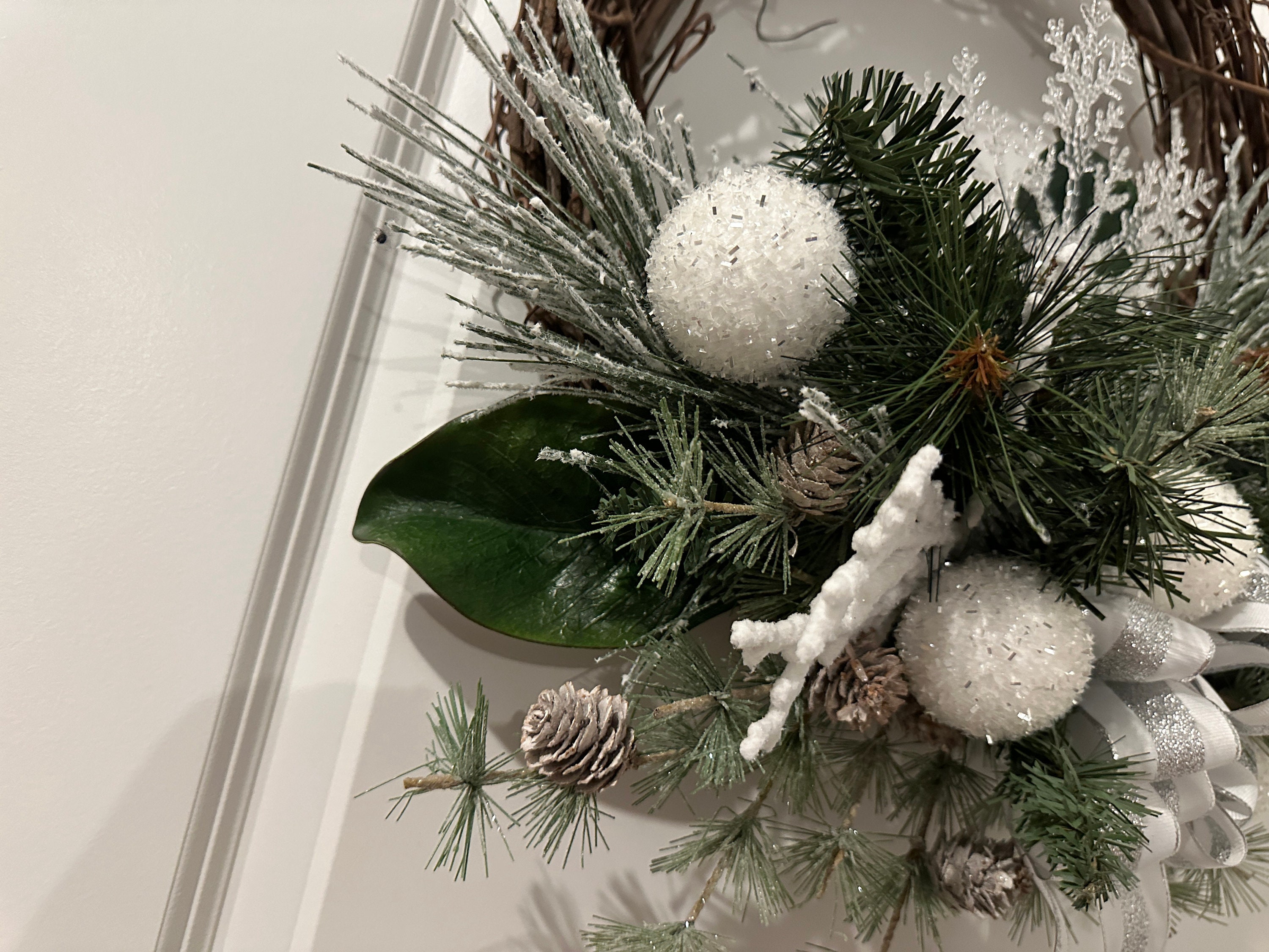 Glisten Wreath|snowy Wreath|christmas Wreath|frosty Wreath