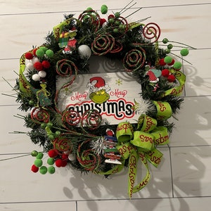 Grinch Christmas Wreath: Whoville Holiday Decor