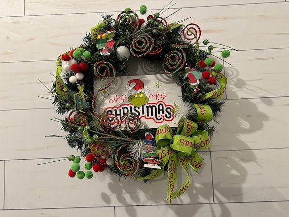 Grinch Adventskranz: Weihnachtskranz Dekor