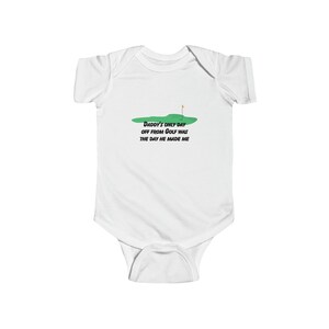 Daddy&#39;s Only Day Off From Golf Baby Bodysuit Onesie