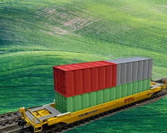 HO Scale 20' Shipping Container 3 Pack - Etsy