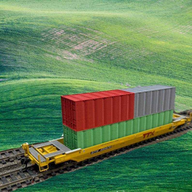 Shipping Container Train Model HO Scale Shipping Container | 20' 40' Cargo Container Model - Etsy