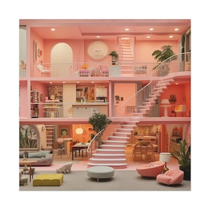 Wes Anderson inspired Barbie Dream House Print #4