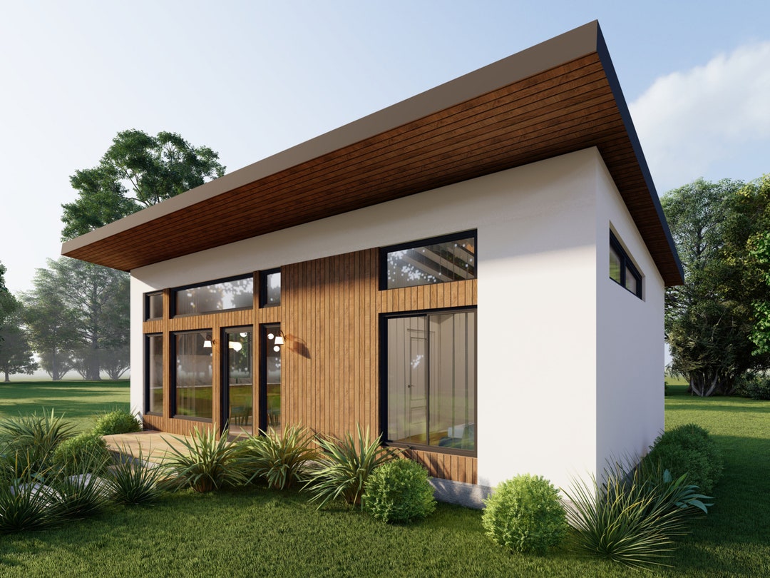 Modern Tiny Home Plan Mother in Law Suite Guest House Floor Plan ...