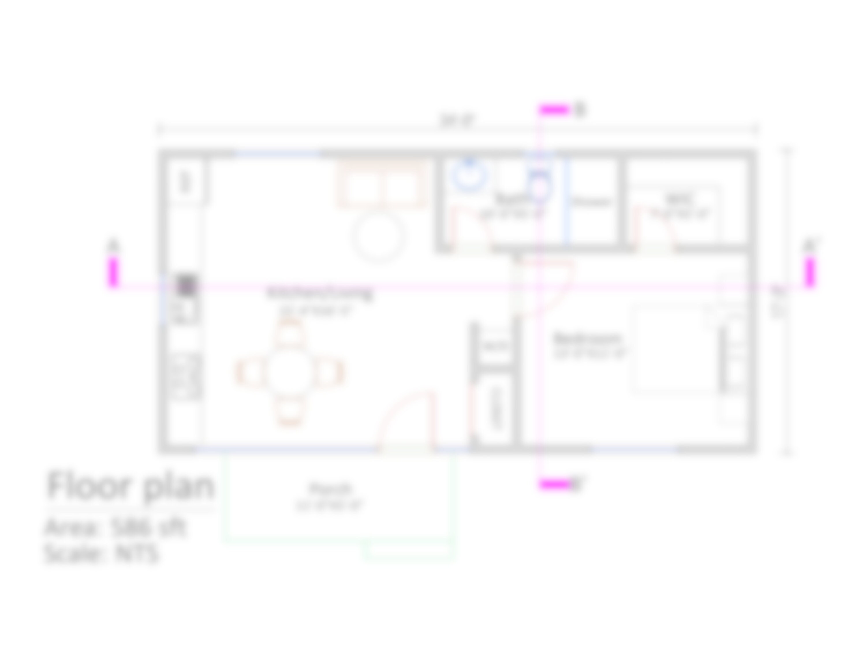 Modern Tiny Home Plan Mother in Law Suite Guest House Floor Plan ...