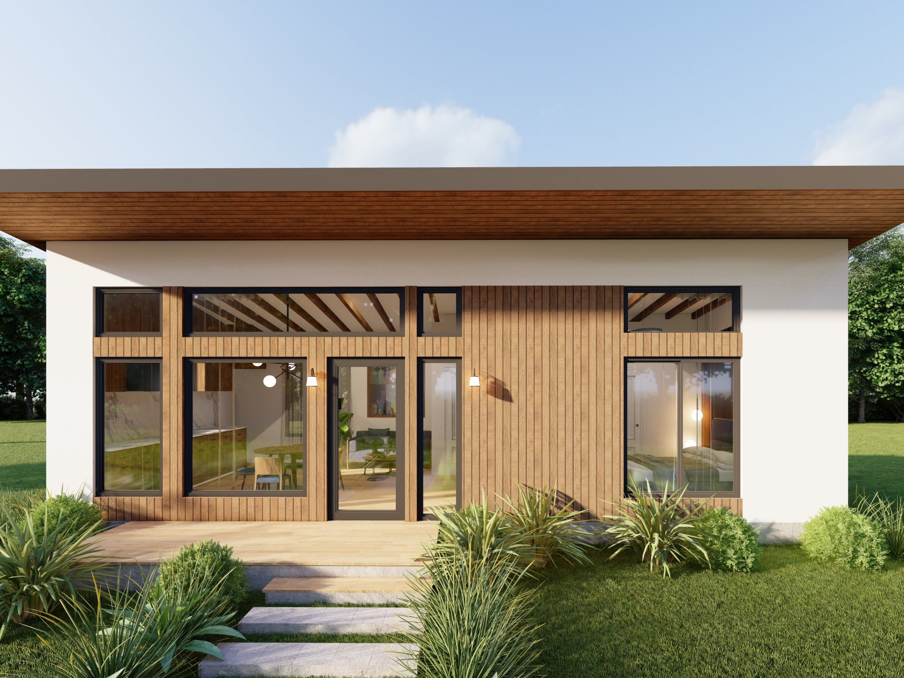 Modern Tiny Home Plan Mother in Law Suite Guest House Floor Plan ...