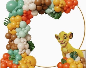 Jungle Safari Animal Lion King Foil DIY Balloon Arc |Birthday Muted Eucalyptus Balloon Garland Kit | Birthday Party Baby Shower Animal Decor