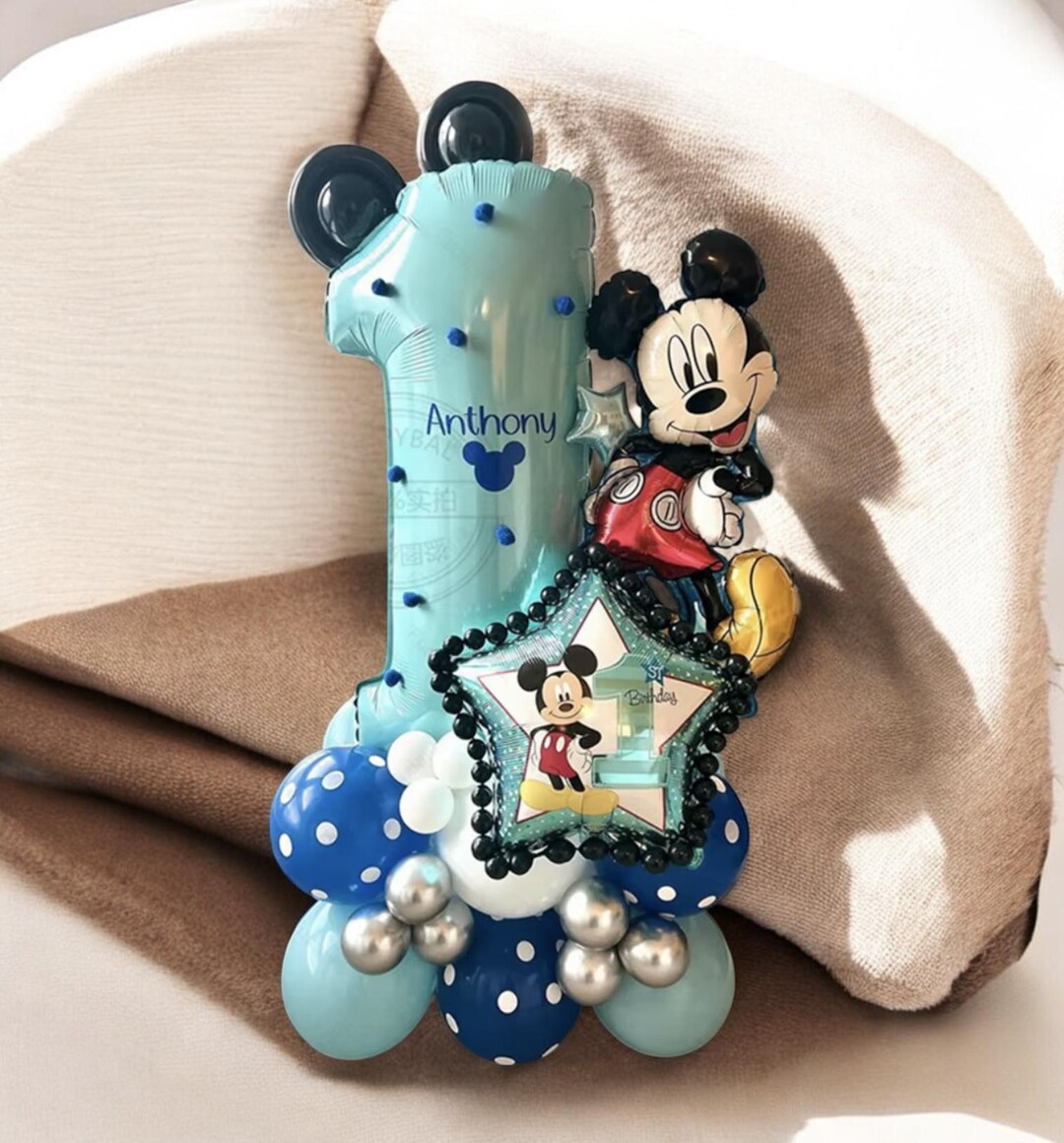 Mickey Mouse Foil DIY Balloon Sculpture Kit | Birthday Boy Girl Number ...