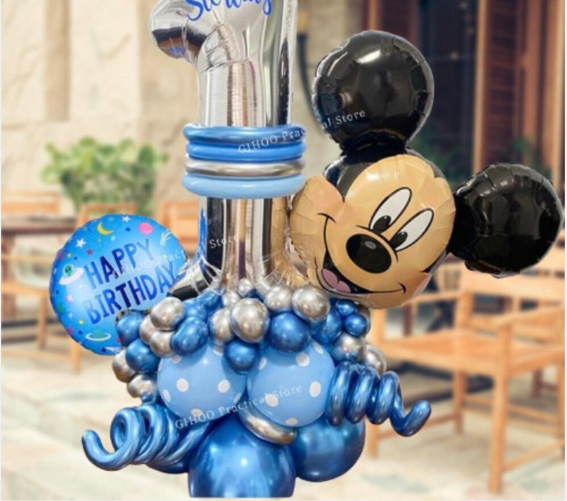 Mickey Mouse Foil DIY Balloon Sculpture Kit | Birthday Boy Girl Number ...