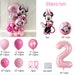 Minnie Mouse Foil DIY Pink Balloon Sculpture Kit | Birthday Girl Number ...