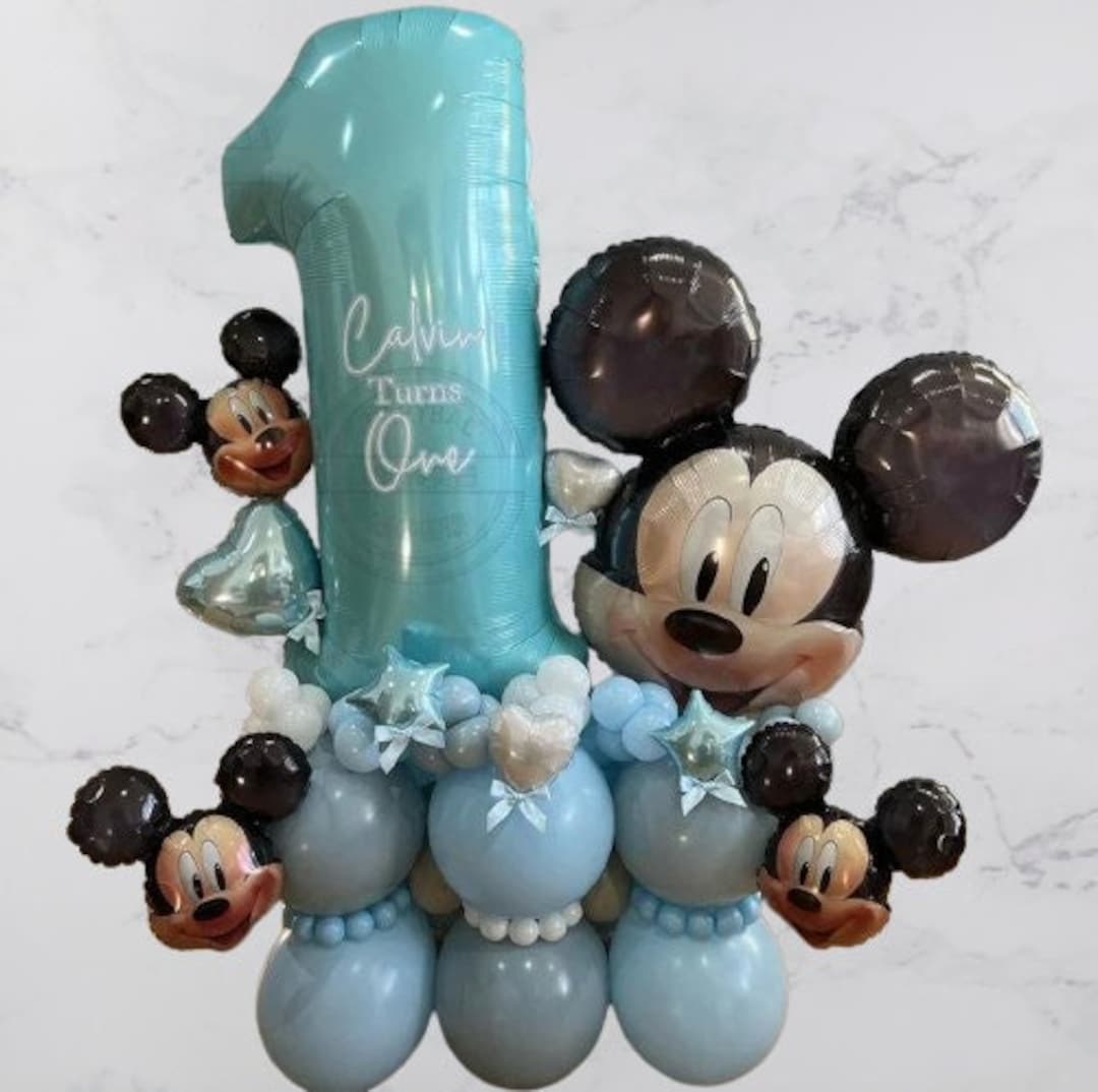 Mickey Mouse Foil DIY Balloon Sculpture Kit | Birthday Boy Girl Number ...