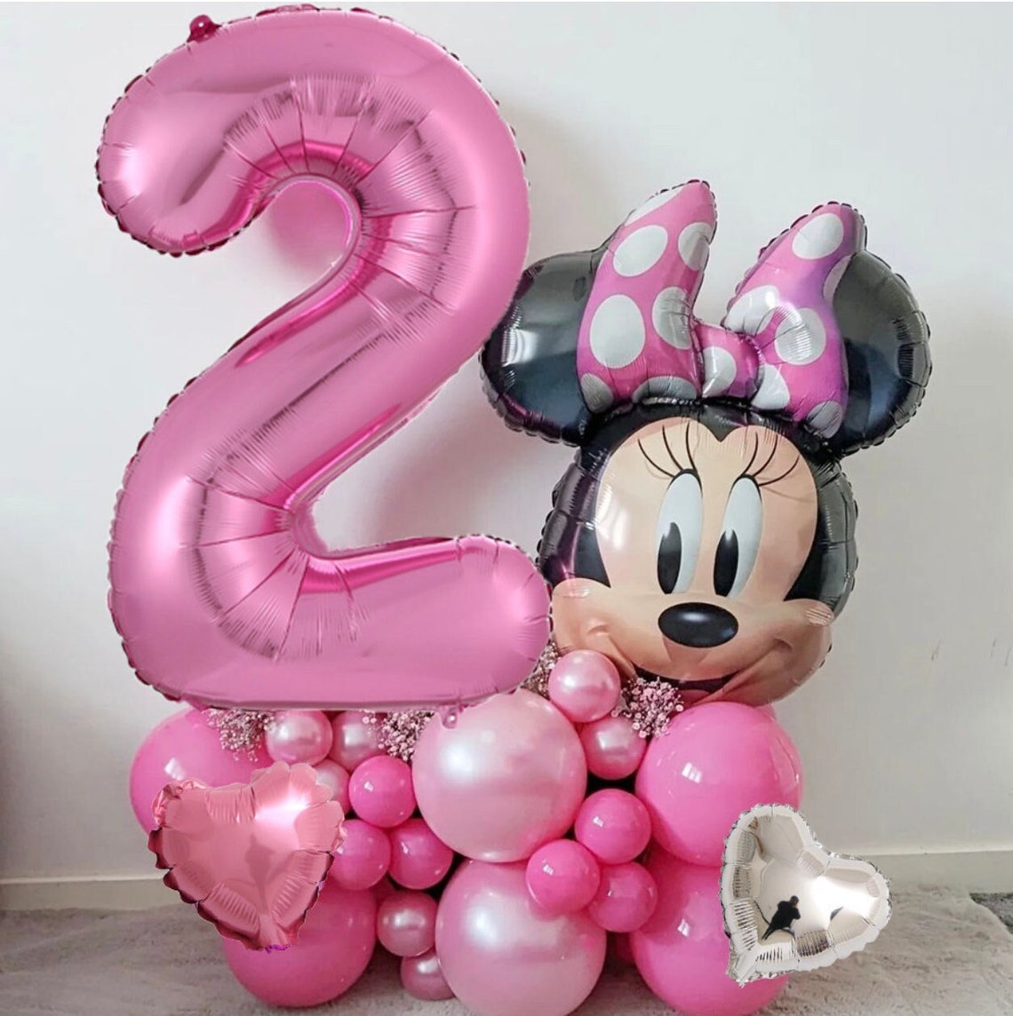 Minnie Mouse Foil DIY Pink Balloon Sculpture Kit Birthday Girl Number ...
