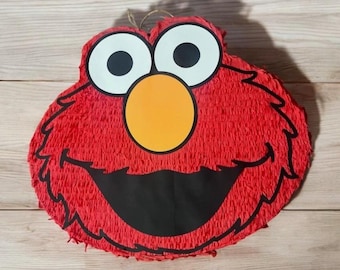 Handmade Elmo Piñata: Kids Party Decoration (25”x22.5”)