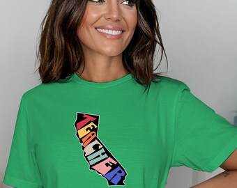 Aangepaste staat leraar shirt, gepersonaliseerde staat T, gepersonaliseerde staat tshirt, aangepaste leraar staat shirt, aangepaste staat leraar geschenk