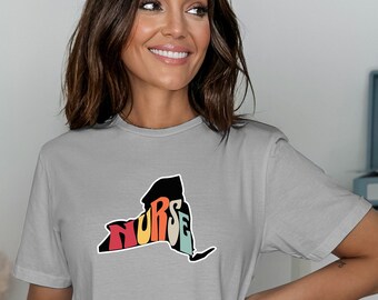 Aangepaste elke staat verpleegkundige shirt, gepersonaliseerde staat Tee, gepersonaliseerde staat tshirt, aangepaste verpleegster shirt met staat, aangepaste staat verpleegkundige gift