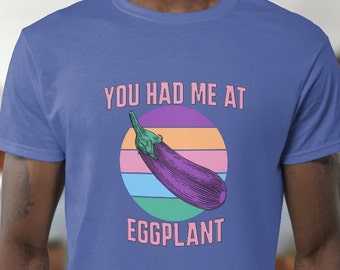 You Had Me At Aubergine, Aubergine Lover, Farmer's Market Shirt, Groente Lover, Cadeau voor Aubergine Lover, Vegetarisch, Aubergine Gift, Tuinman