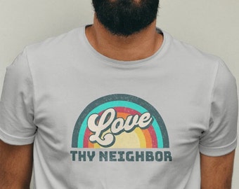 Ama a tu prójimo, camisa de fe, camisa cristiana, ama a tu prójimo, camisetas motivacionales, camiseta de bondad, regalo de escuela dominical, regalo de predicador