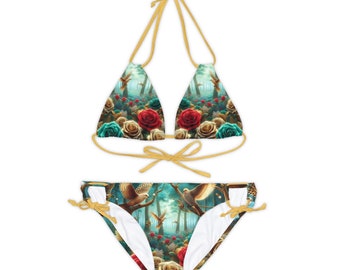 Ensemble bikini à lanières (AOP)