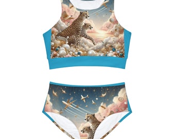 CHEETAHS AND PEARLS Sporty Bikini Set