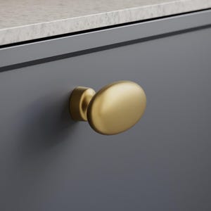 Furnipart Baron Cup 64mm, T Knob & Round Knob Dark Brushed Gold