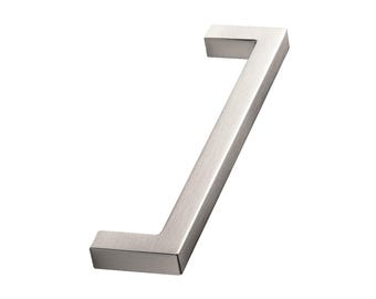 Tirador y pomo Furnipart Square 10 Plato Inox Aluminio cepillado 128 mm