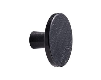 Tirador y pomo Furnipart Square 10 Plato, aluminio negro mate cepillado, 128 mm