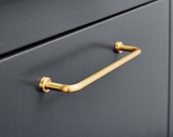 Tirador de salón Furnipart de latón pulido de 128 mm y 160 mm