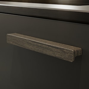 Furnipart Elan Dark Oak Real Wooden Handle & Knob 50mm 200mm 600mm 1200mm