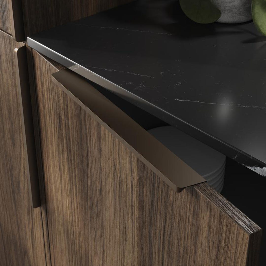 Howdens Edge Matt Bronze Trimline Bar Cupboard Handle 80mm 230mm 380mm ...
