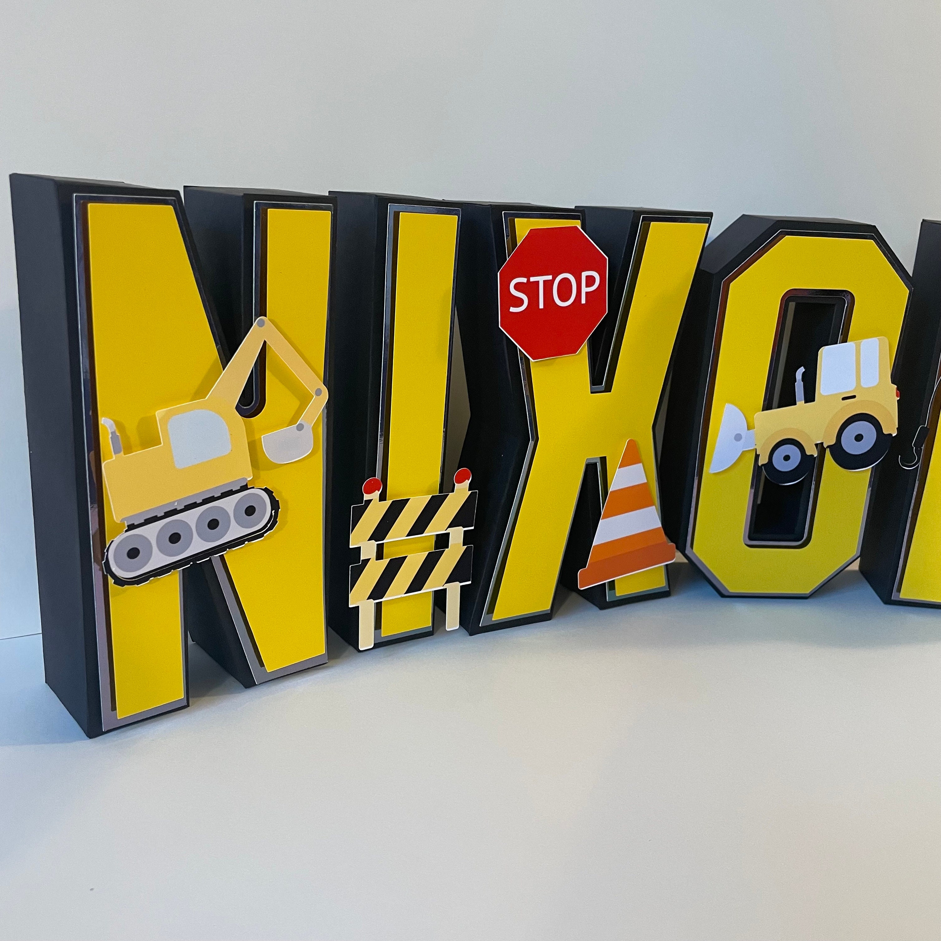 Construction 3D Letters 3D Name Letters Construction Etsy Australia