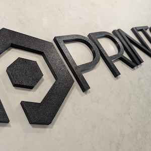 Custom 3D Letter Sign for Business black white 3D letters print any font store corporate sign 3D printed office customizable decor logo home