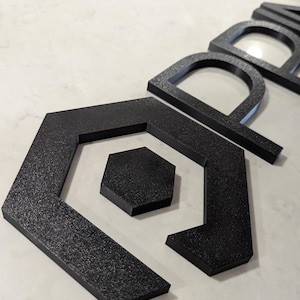 Custom 3D Logo Sign for Business black white 3D letters print any font store corporate sign 3D printed office customizable decor logo home