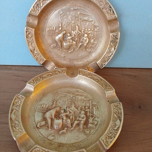 Vintage brass ashtray