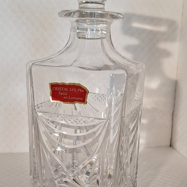 Carafe à whisky en cristal de Lorraine