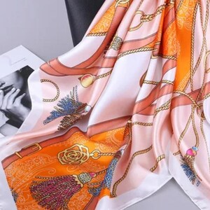 Silk satin scarf