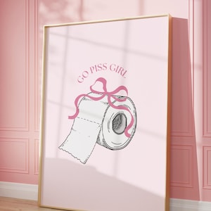 Funny Bathroom Poster: Pink Toilet Paper Print (digital Download) - Etsy